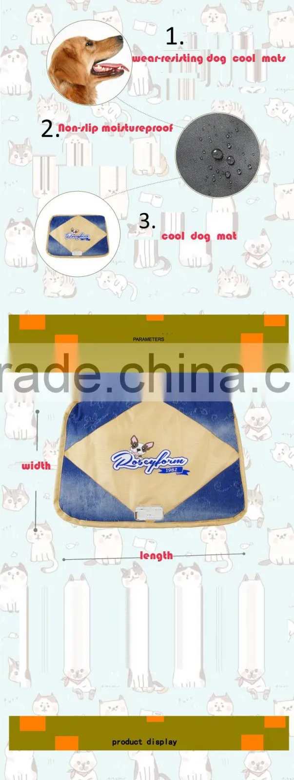 Non-woven fiber dog mat dog cushion