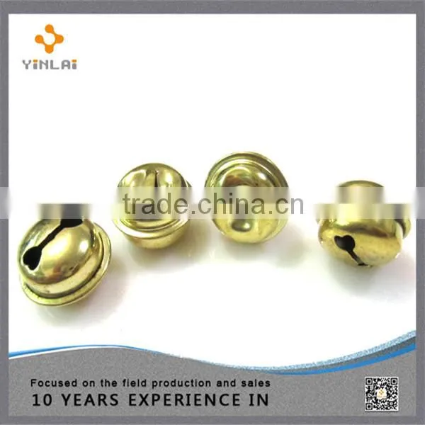Christmas Decoration Supplies and Indoor Christmas Decoration Item 10mm Gold Color Jingle Bell