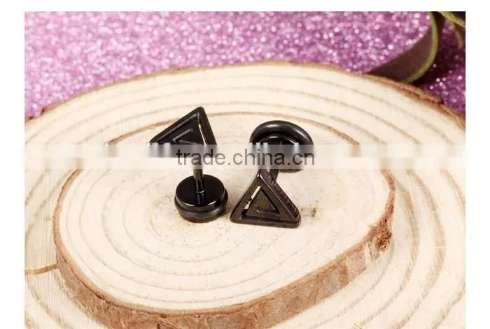 hot selling product professional manufacturer steel triangle shaped earrings