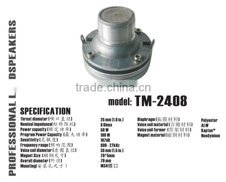 2408 Neodymium tweeter driver unit