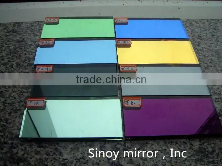 Float Glass Silver Coated Black Mirror Glass, Black Colored Mirror Glass / Dark Grey Mirror