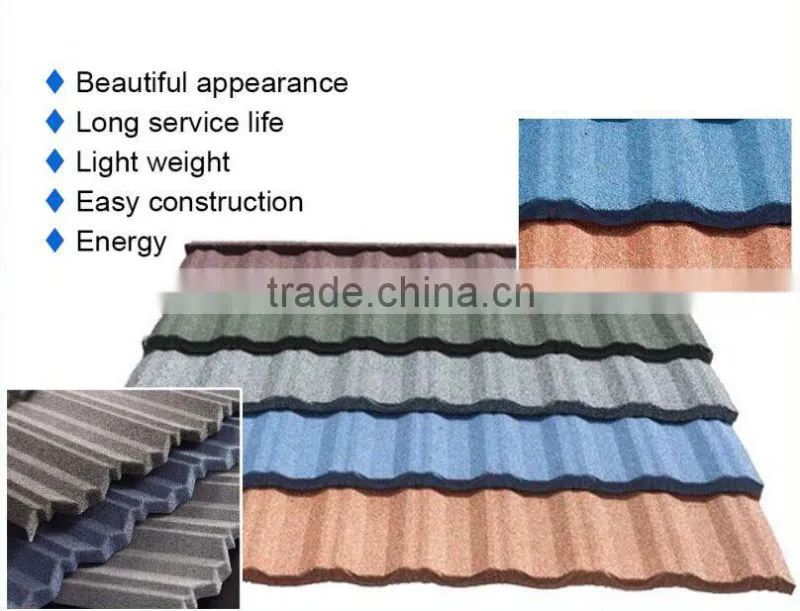 2015 Trade Assurancestone coated building roof material ,stone coated metal roof tile