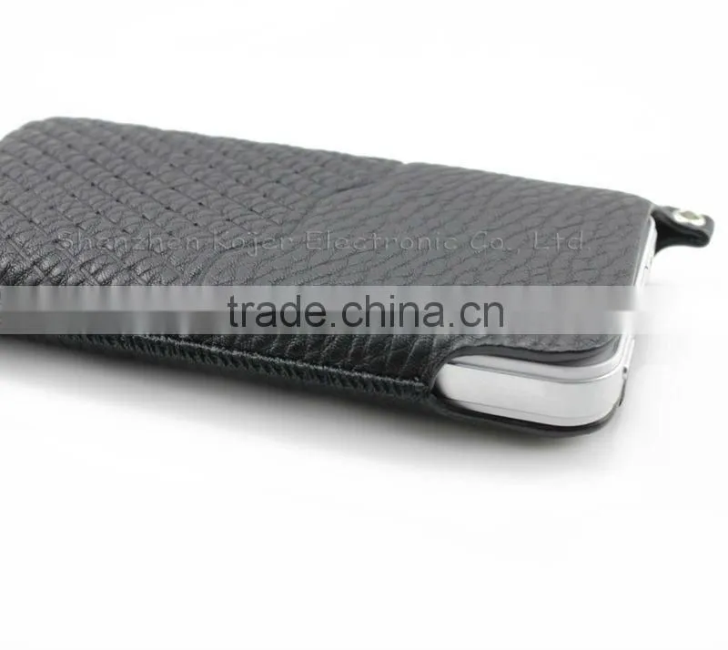 Simple PU Leather Mobile Phone Pouch