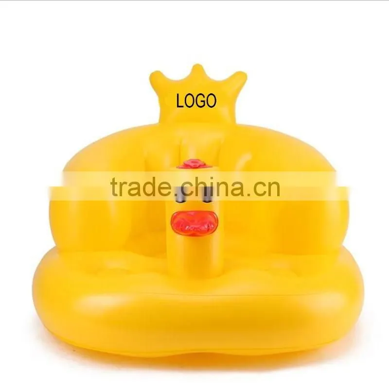 High quality safety baby Inflatable bath chair PVC inflatable baby sofa
