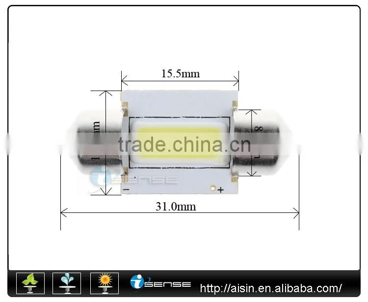 Saleable 1W high power 36mm Festoon Dome lamp led automotive light