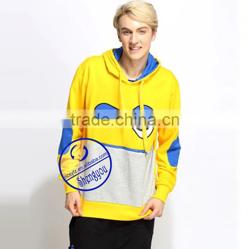 100% cotton custom wholesale plain pullover hoodies