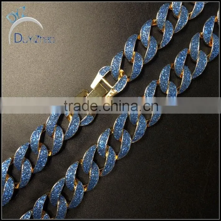 latest cuban hip hop men's necklace chian, iced out cuban necklace