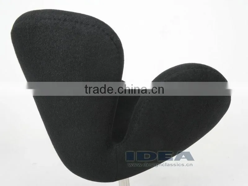 Replica Arne Jocabsen Swan Chair - Black Fabric