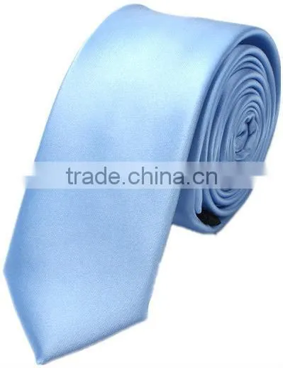 men woven polyester tie in light blue