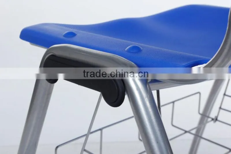 K/D stackable plastic university adult chairs with basket 1007c