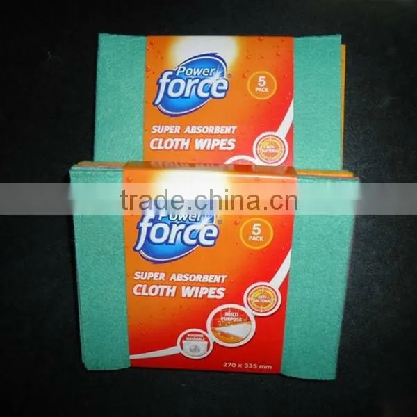 Needle punched nonwoven viscose cloth wipes