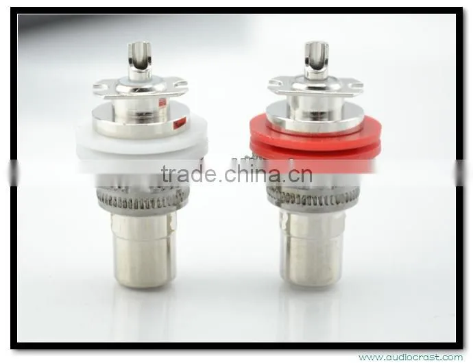 Audicrast AS-104(R) High End Rhodium Plated RCA Chassis platinum Plated RCA Audio Female Connectors