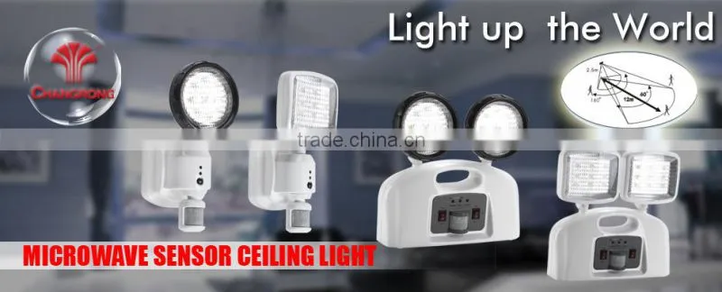 hot selling anti-fire material microwave motion sensor with 9 pcs led