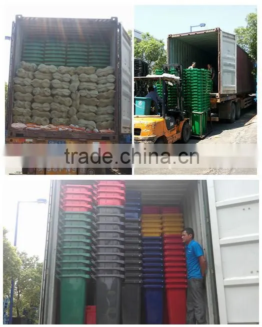 240l plastic garbage bin with wheels