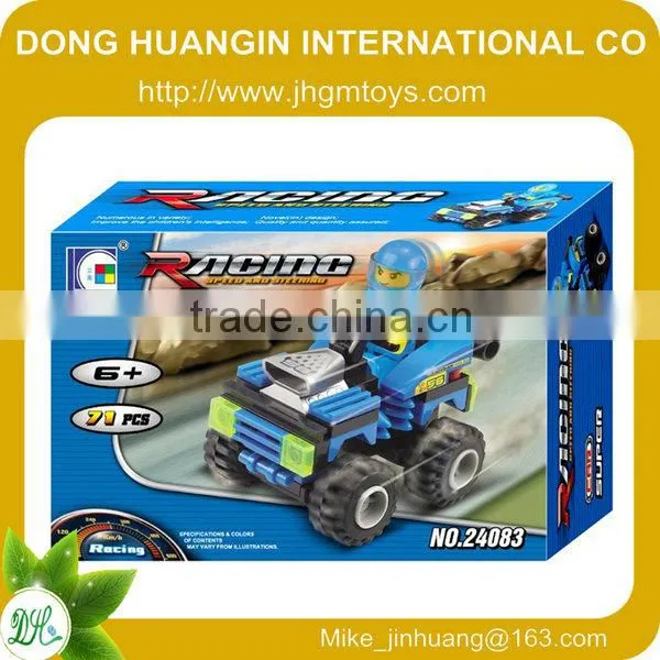 Wange Train Seris Children Intelligent plastic color building block toys