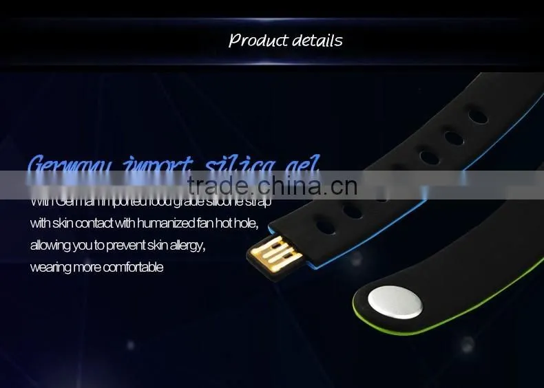 waterproof bluetooth bracelet/Bluetooth Smart wristband 2016 for Android