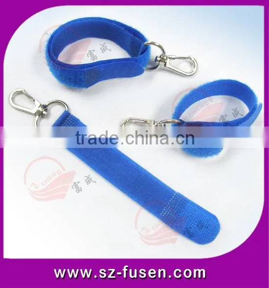 Black Nylon adjustable magic tape straps