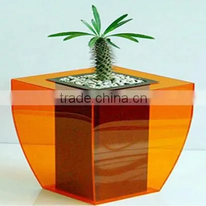 exquisite design clear acrylic flower pots Shenzhen factory