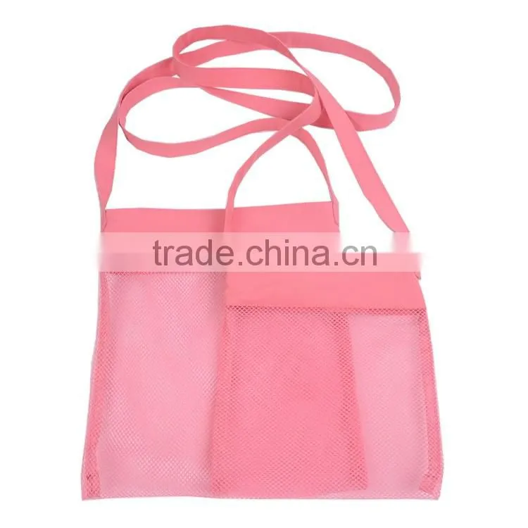 Customized mesh shell tote beach seashell tote bag