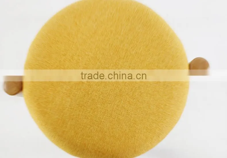 Living room furniture mini modern design round solid wood with fabric seat stool