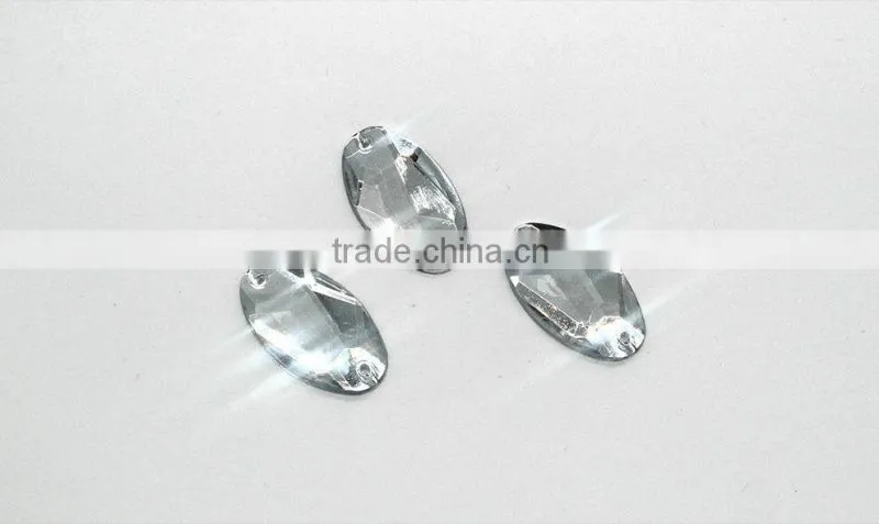 KB13 oval 16*28 cosmic flat back sew on acrylic rhinestones for fashion decoration, craft making, garment bags accessories