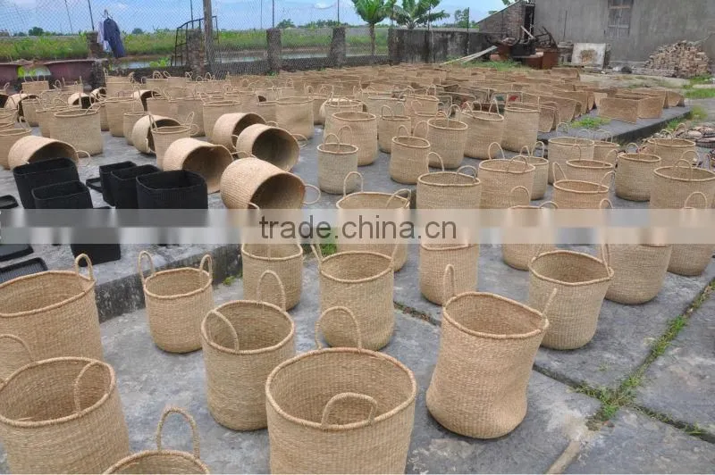 Vietnam wicker basket handcrafted square storage basket with handle