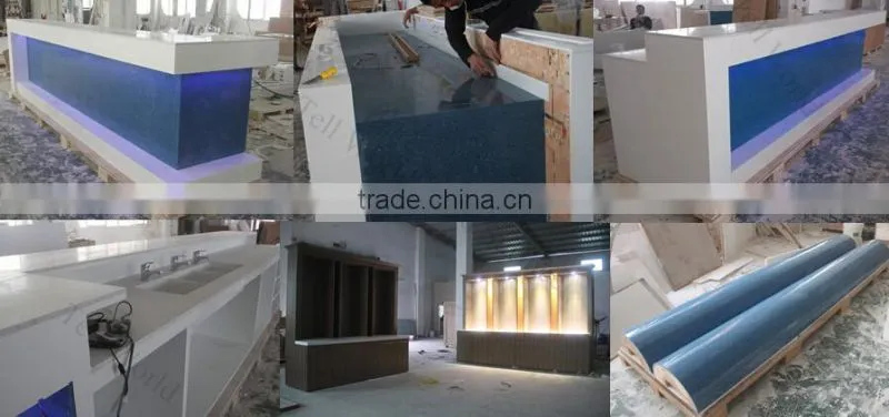 Acrylic solid surface bar counter/translucent stone bar table/modern design bar counter