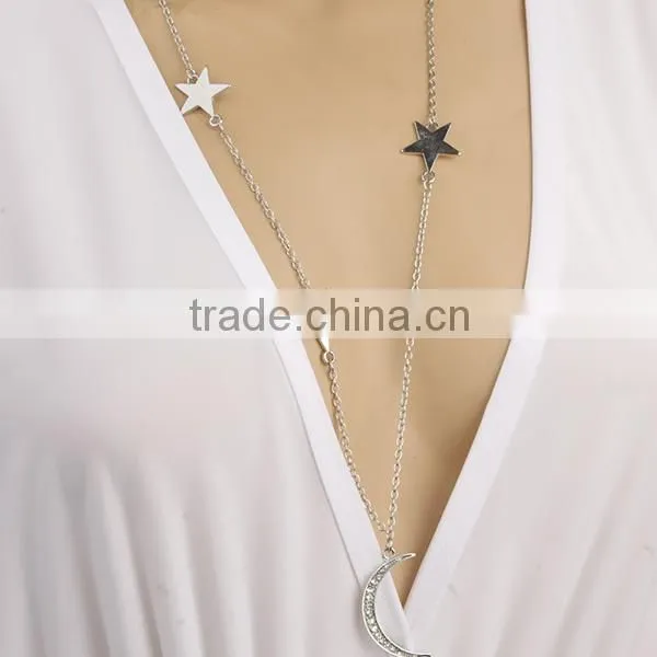 moon star cheap necklace chain types, necklace chain design