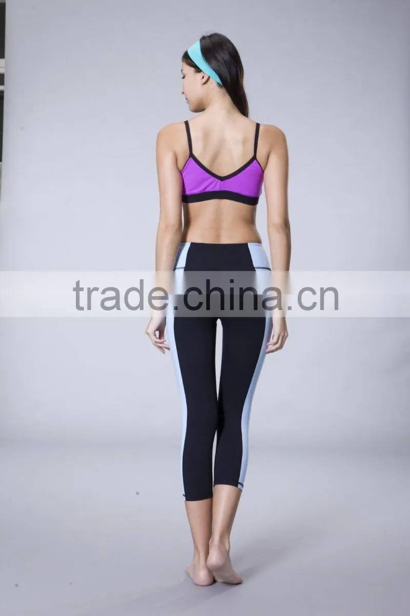 Colorful custom ladies yoga pants custom yoga pants 87%nylon 13%spandex sport pants