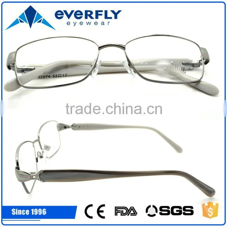 2015 Attractive oval metal eyewear frames for female