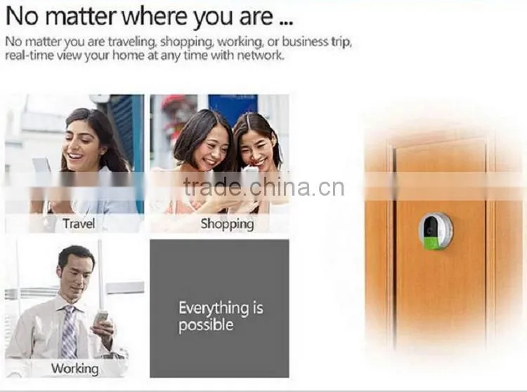 Vstarcam C95 Wireless IR Wifi Video Smart Doorbell Door Phone 720P HD Camera Support 64GB TF Storge Work With PC, IOS , Android