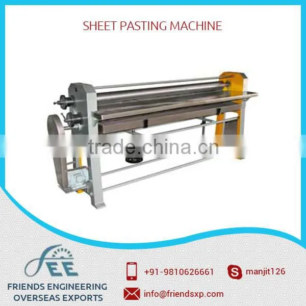 User Friendly Sheet Pasting Machine at Best Market Price