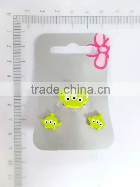 Cute acrylic carton animal earring and ring set for kids