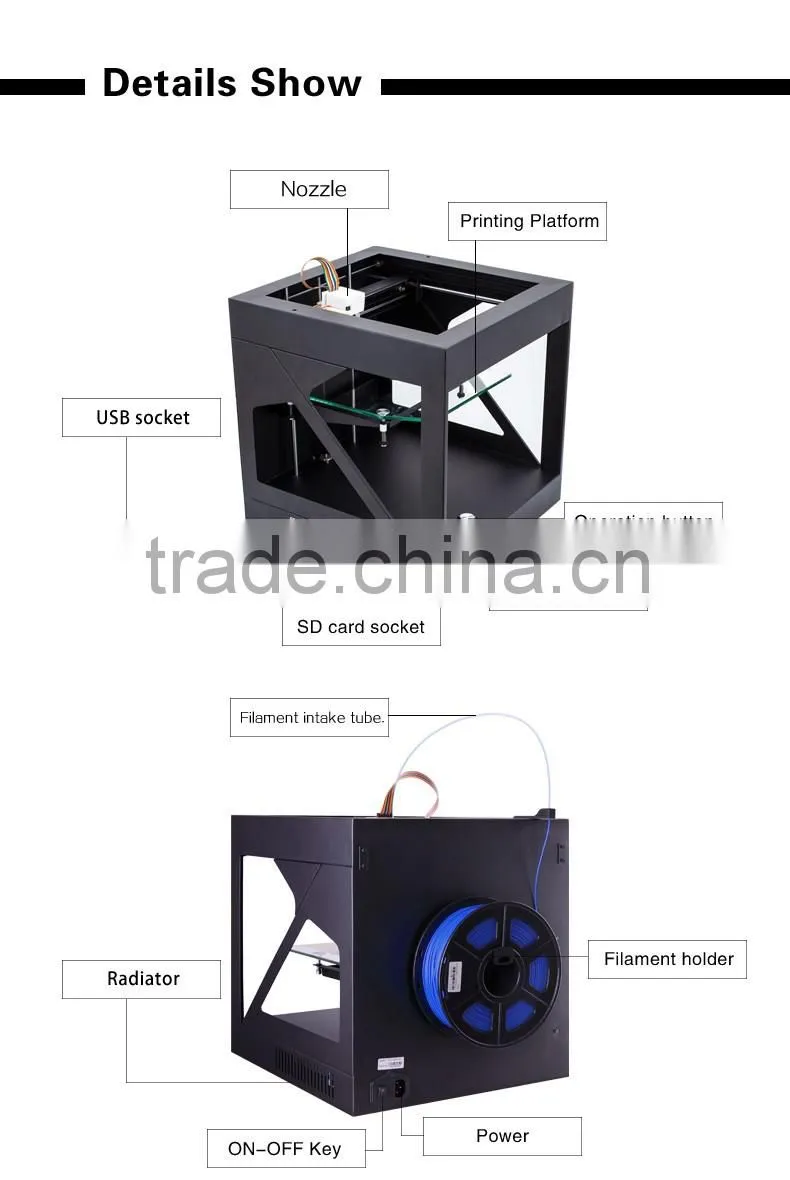 Small Digital 3D Printer Machine FDM 3d metal printer