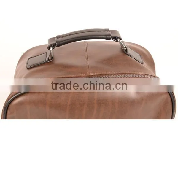 Fashion PU leather designer man laptop backpack bag