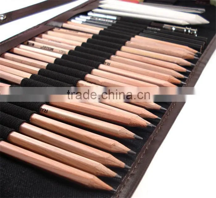 Sketch Pencils Eraser Charcoal Pencil Extender Paper Pen Drawing Set With Bag Art Supply Tool