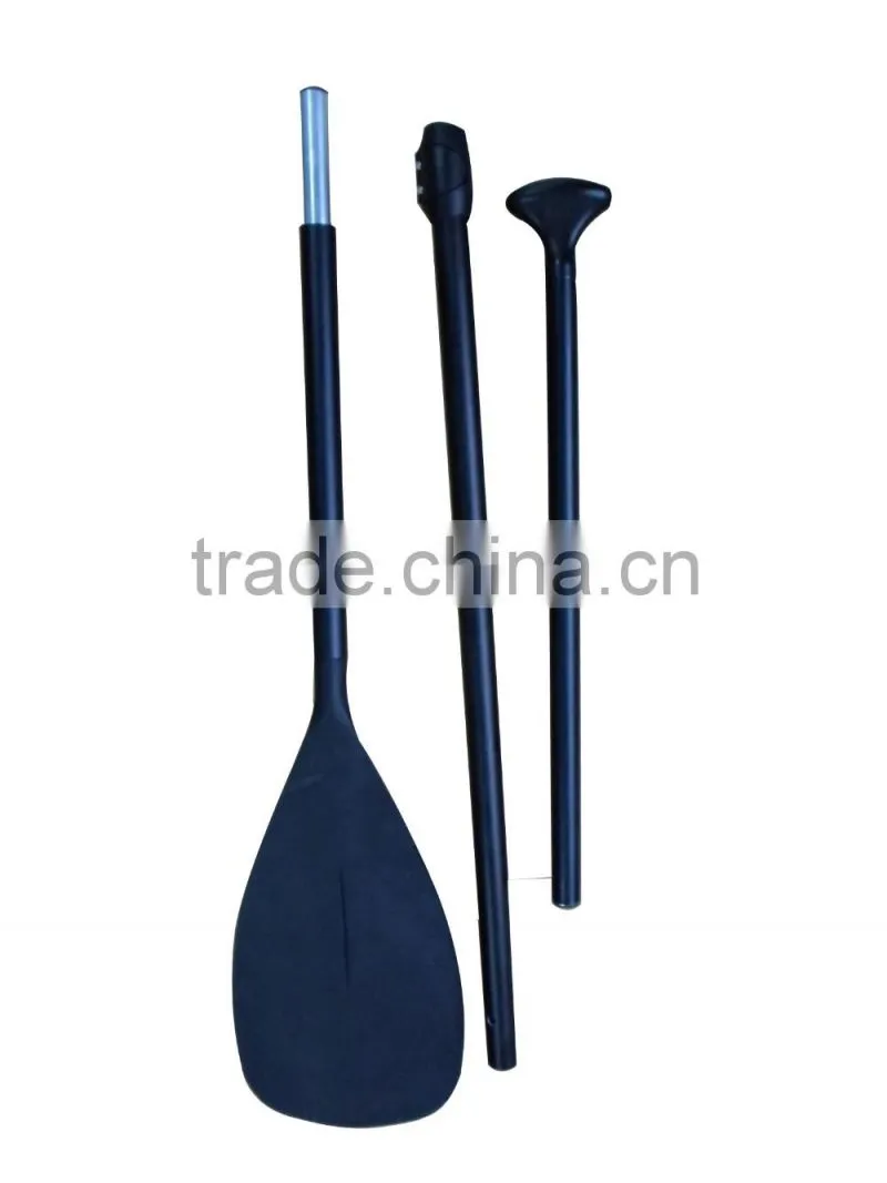 Hot sale inflatable surfboard paddle sup plastic blade 3-part stand up paddle PAP-003-3 black