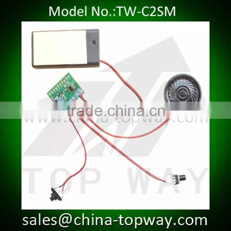 Sound module with motion sensor for POS/POP cardboard display