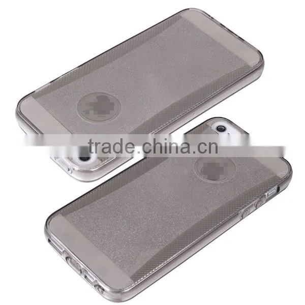 C&T Clear Glitter Jelly Color Soft TPU GEL Protective Case Covers for Apple iPhone 5/5s/SE