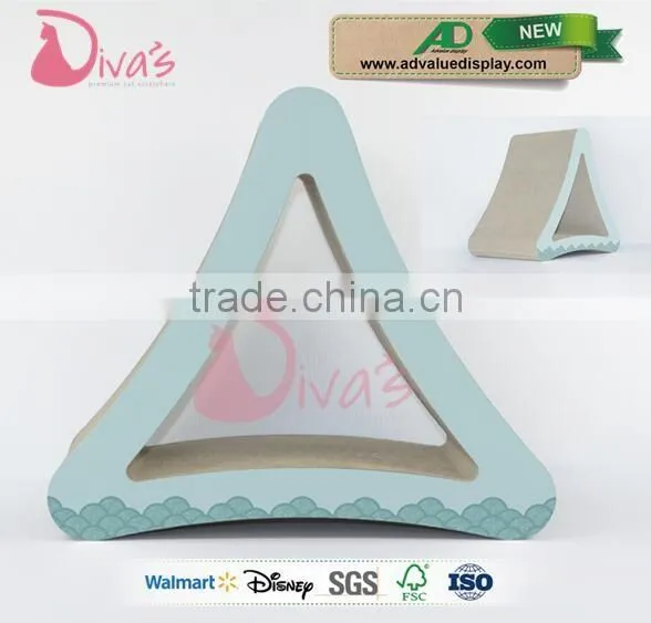 China supplier Trangle Three Sides Corrugated Cardboard Cat Scratcher Best cat scratch post