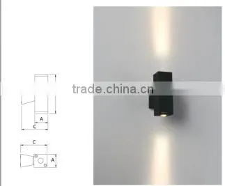 W-DH-1404 aluminum square led wall light,modern up down wall light