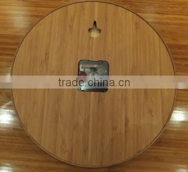 round shape bamboo wall clock