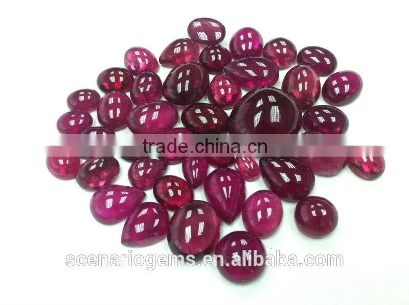 #AMZZ Natural Multi-Shape Cabs Loose Gemstone Rubellite Cabochon