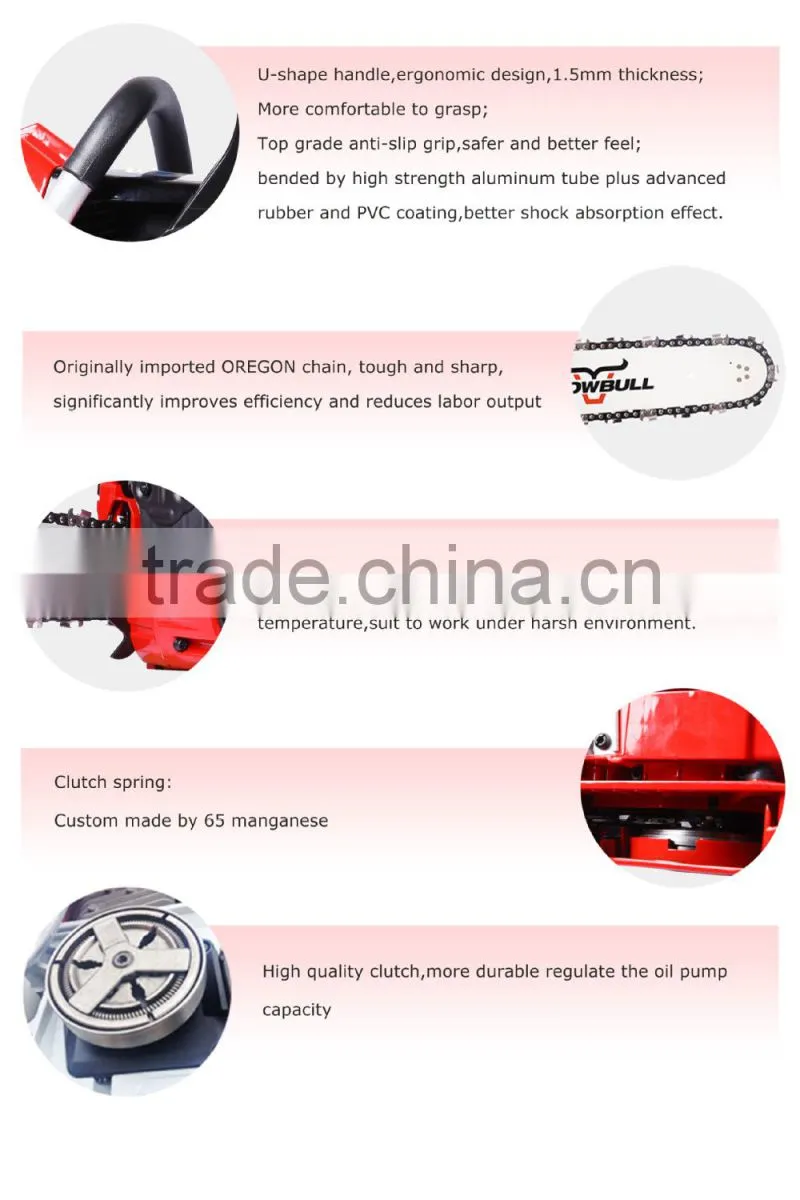 Small garden tools low emission gas chainsaw 1HP/2.1HP