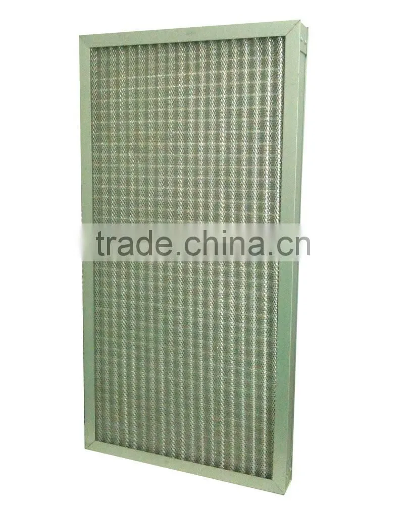 Aluminum Frame Washable Pleated panel Aluminum mesh pre filter
