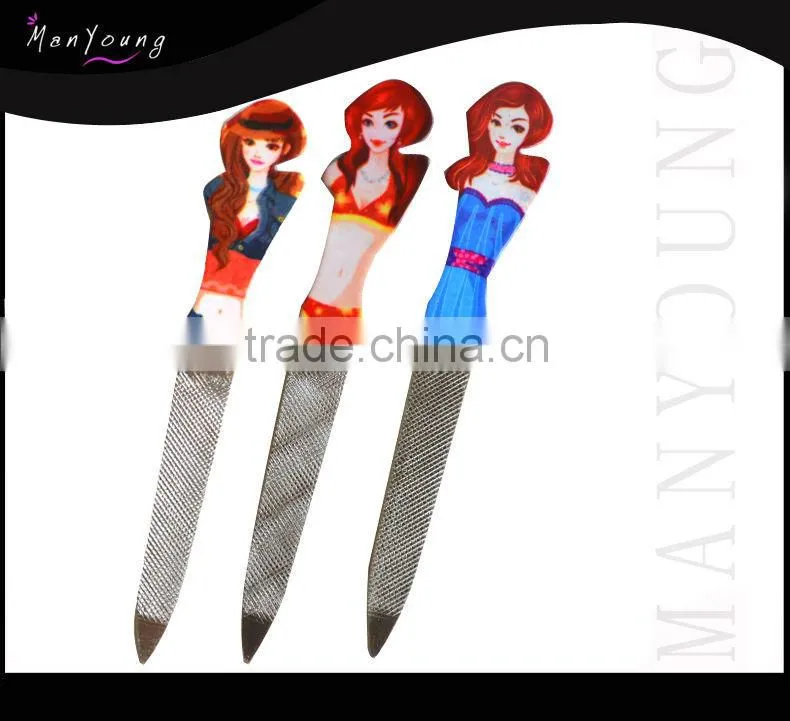 Metal nail file with girls printing