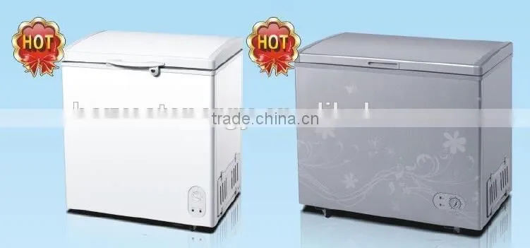 CE CB SONCAP SASO new modern home appliance single/two top open door single temperature chest freezer with led light inside