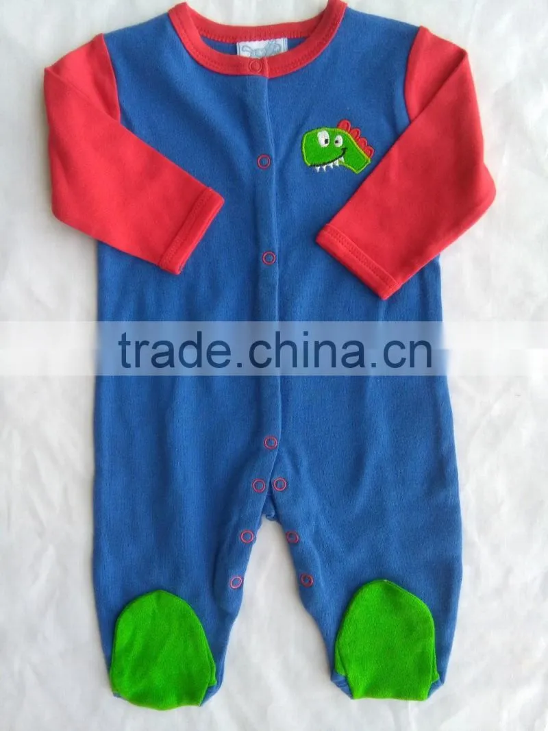 baby sleepsuit 2016 new design best quality 100% cotton interlock