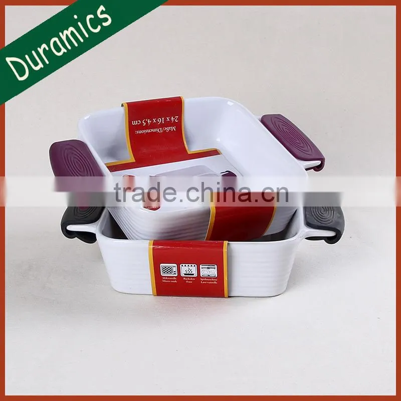 Hot sell silicone handle ceramic cookware set