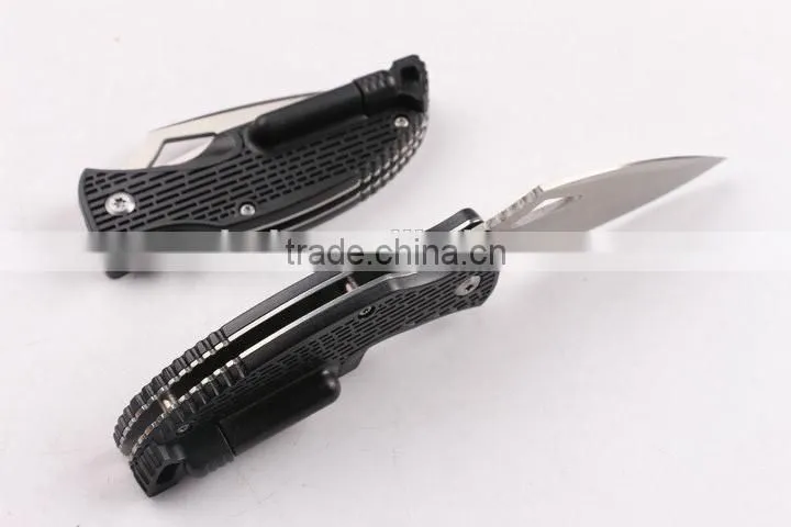 OEM multifunction 440 stainless steel blade camping knife with fire starter